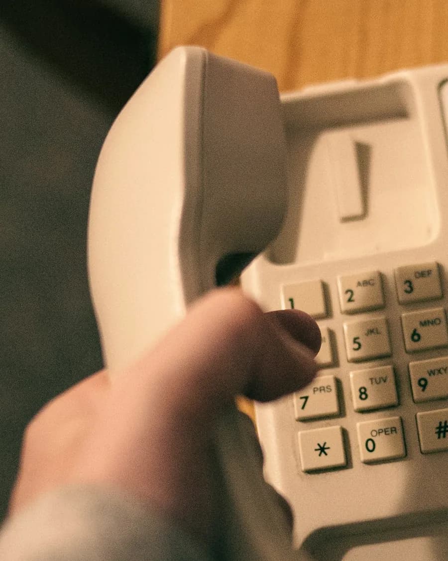 Hand dialing a desk phone